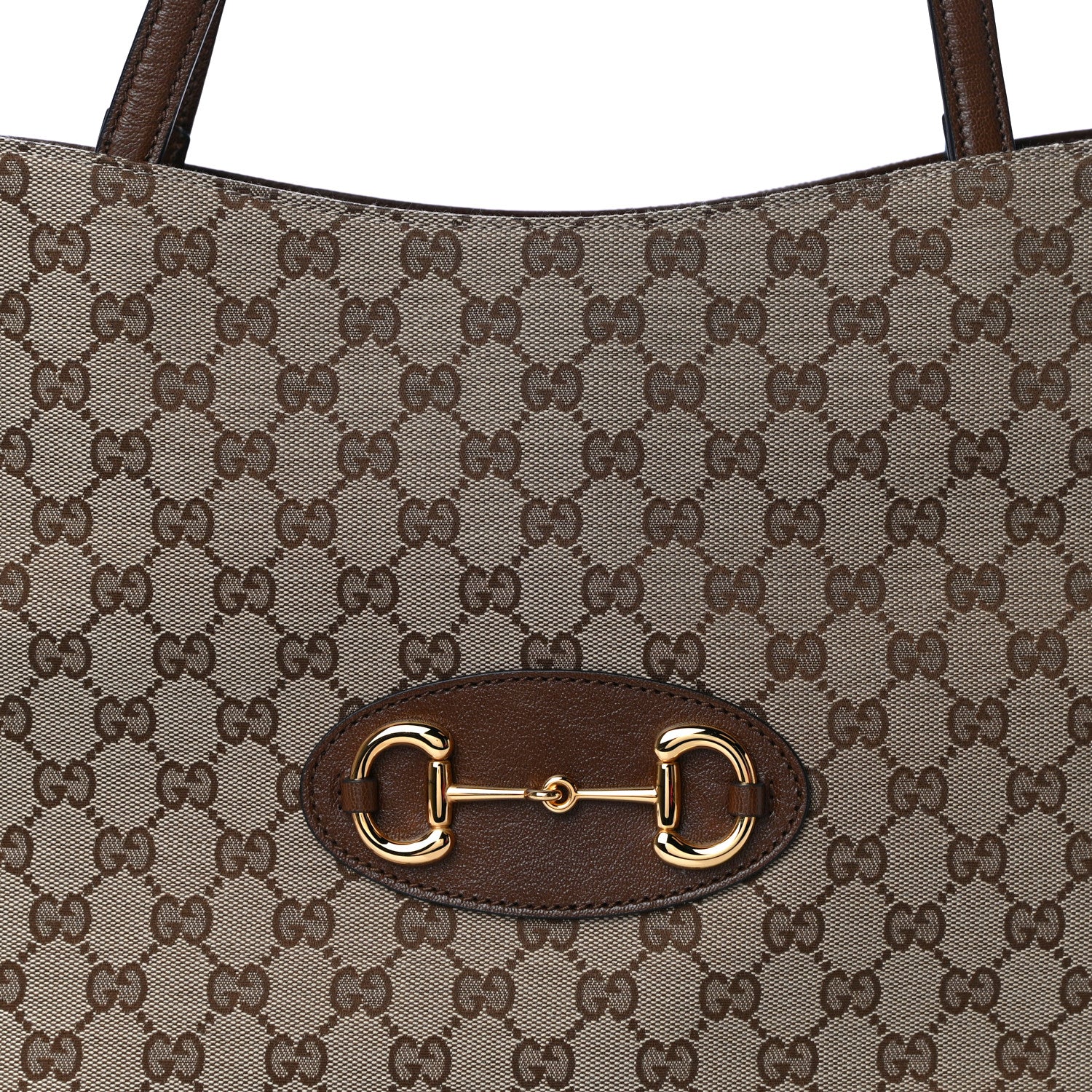 Gucci Monogram Horsebit 1955 Tote Bag Beige Brown Sugar 9 of 11