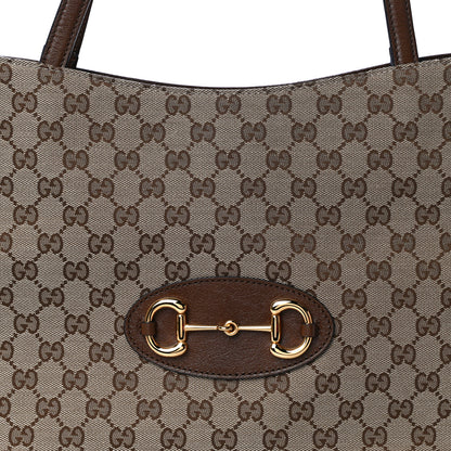 Gucci Monogram Horsebit 1955 Tote Bag Beige Brown Sugar 9 of 11