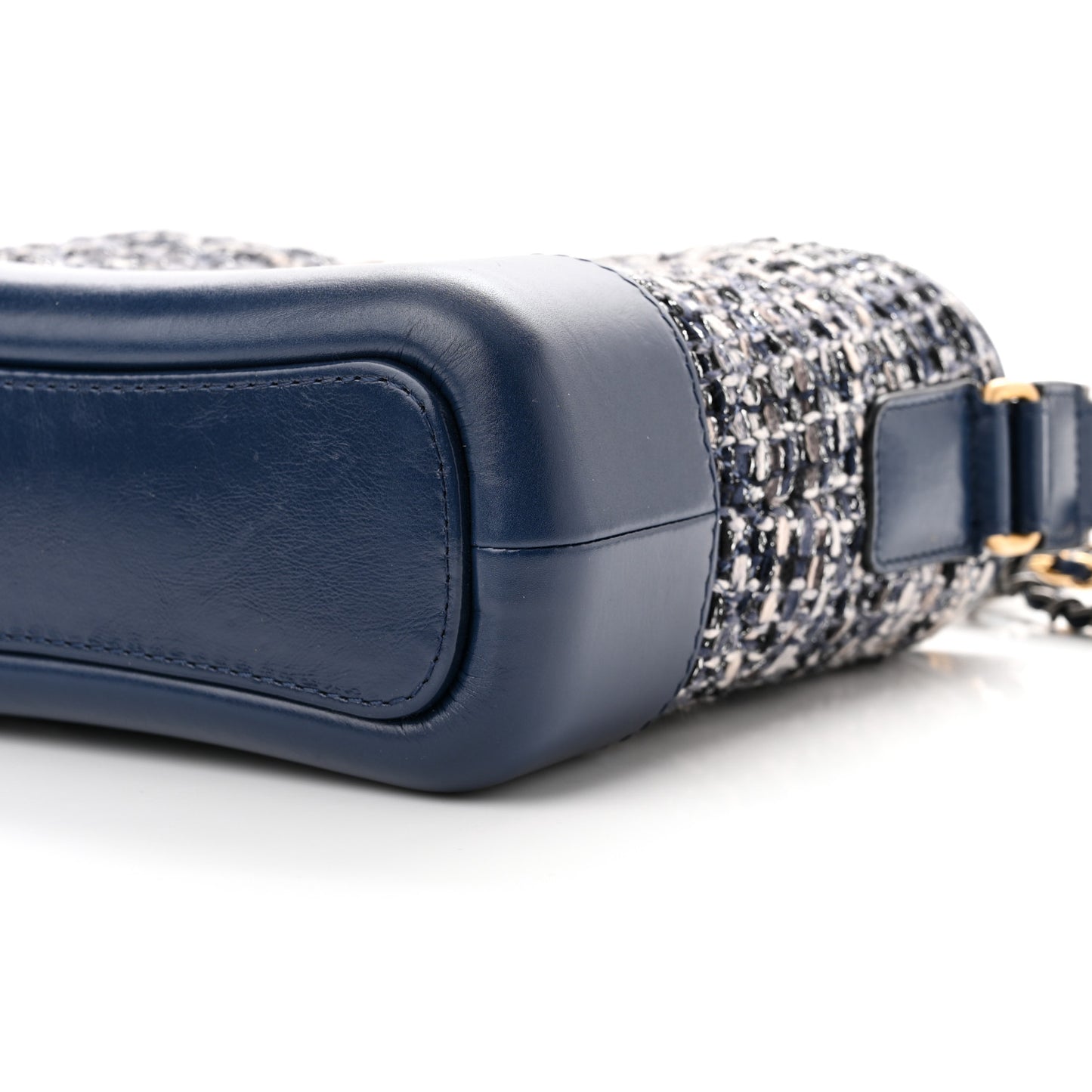 Tweed Calfskin Small Gabrielle Hobo Blue