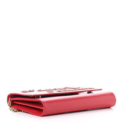 Dolce & Gabbana Vitello Embellished L'amore Wallet On Chain Rosso 3 of 4