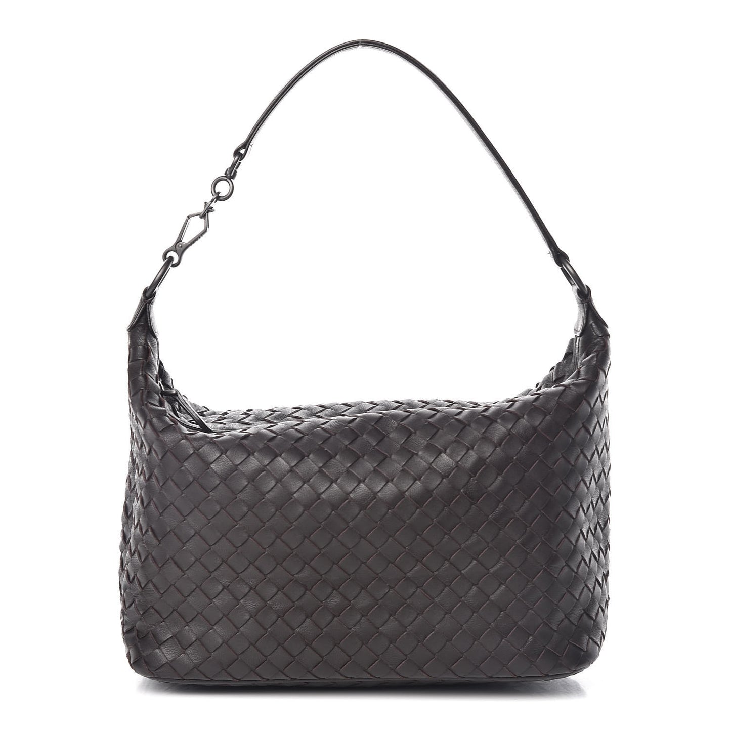 Nappa Intrecciato Small Shoulder Bag Ebano