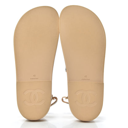 Chanel Rubber CC Dad Sandals 42 Beige 5 of 8