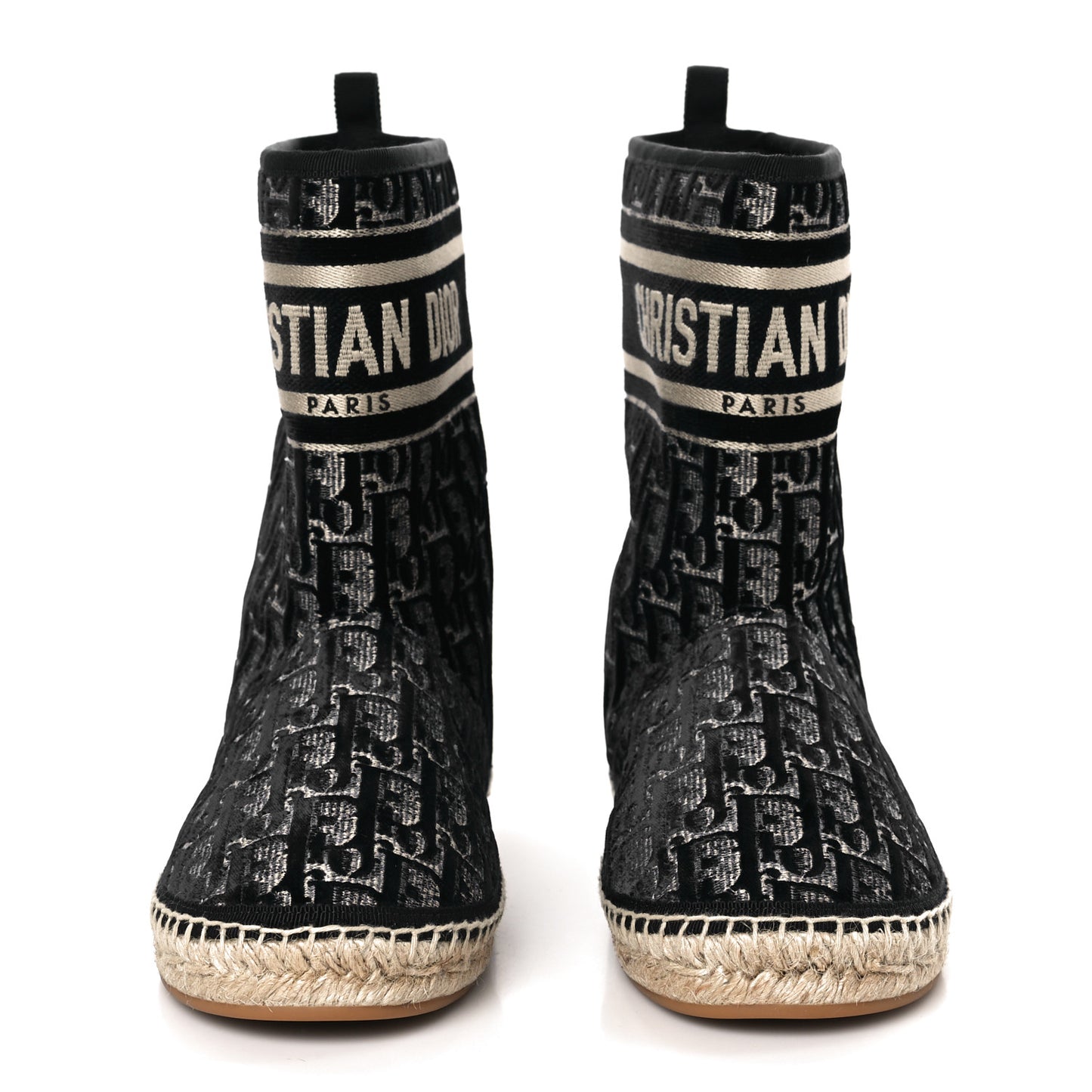 Velvet Oblique Granville Espadrille Boots 38.5 Deep Blue