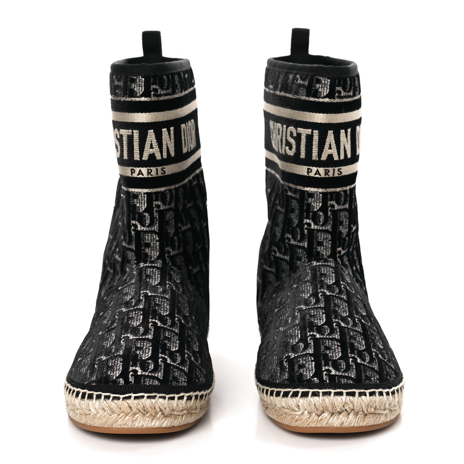 Christian Dior Velvet Oblique Granville Espadrille Boots 38.5 Deep Blue 2 of 7