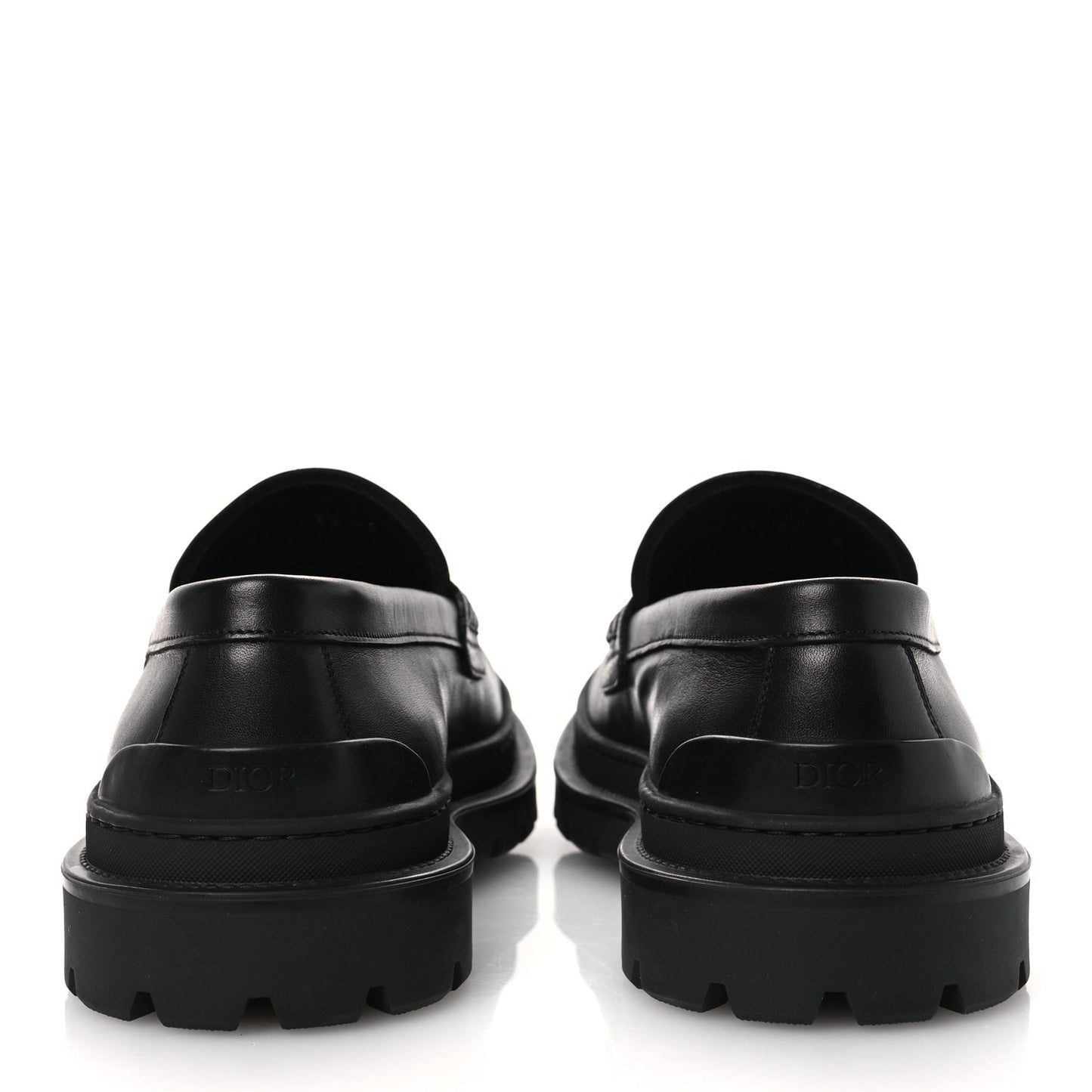 Calfskin CD Diamond Loafers 42 Black