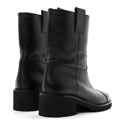 Chanel Calfskin CC Ankle Boots 39 Black 5 of 11