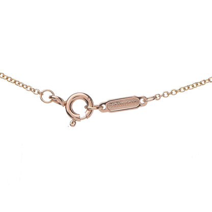 Tiffany 18K Rose Gold Diamond Metro Heart Pendant Necklace 5 of 6