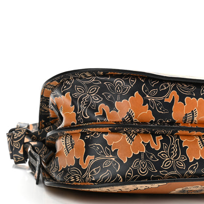 Valentino Garavani Calfskin Floral Print Mime Hobo Brown 7 of 8