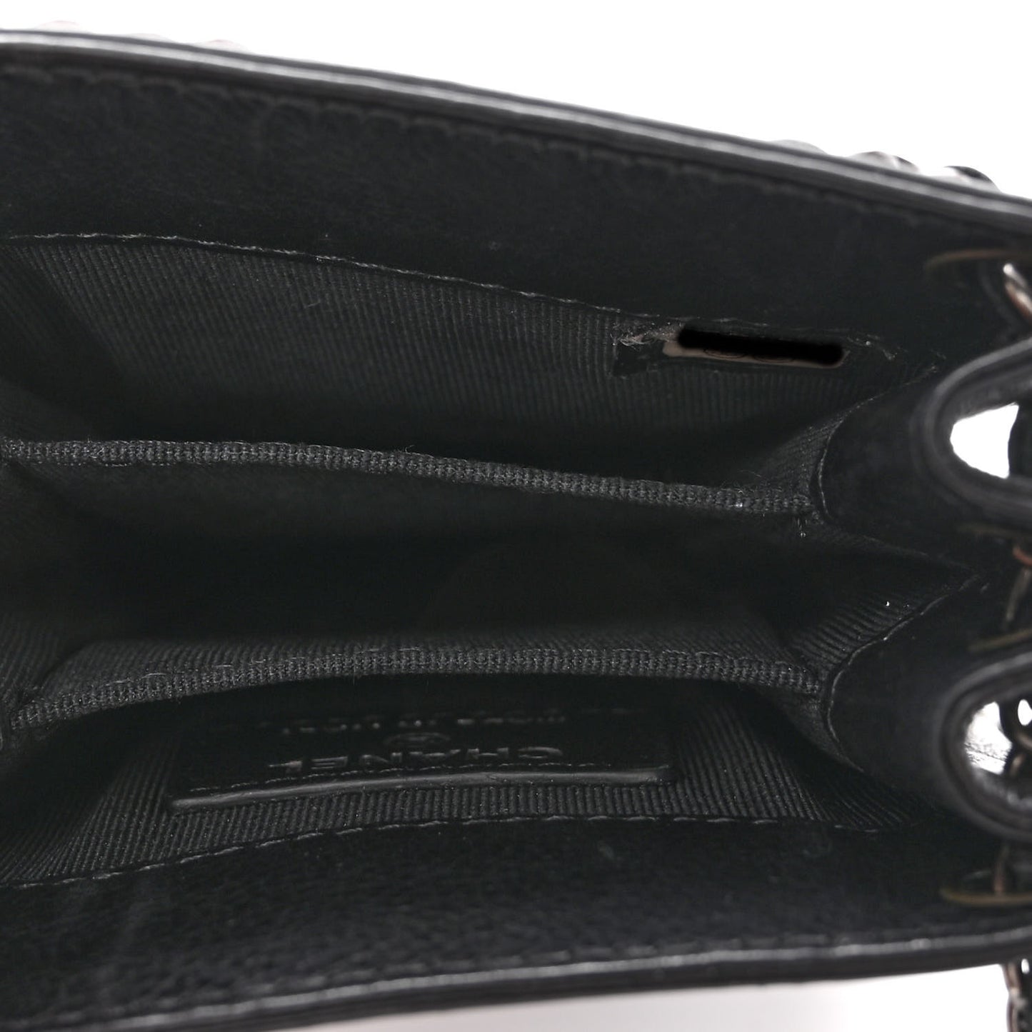 Calfskin CC Phone Holder Crossbody Black