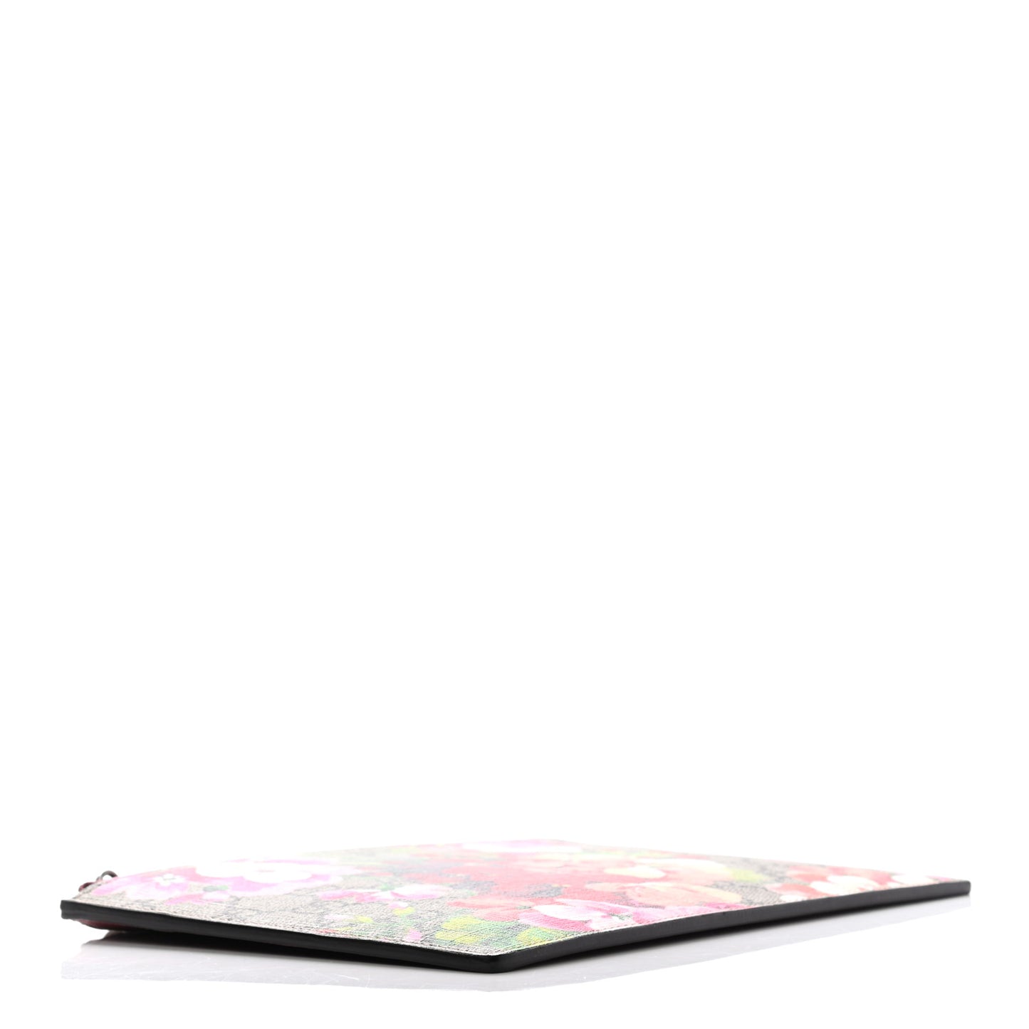 GG Supreme Monogram Blooms Small Zip Pouch Beige Multicolor Dry Rose