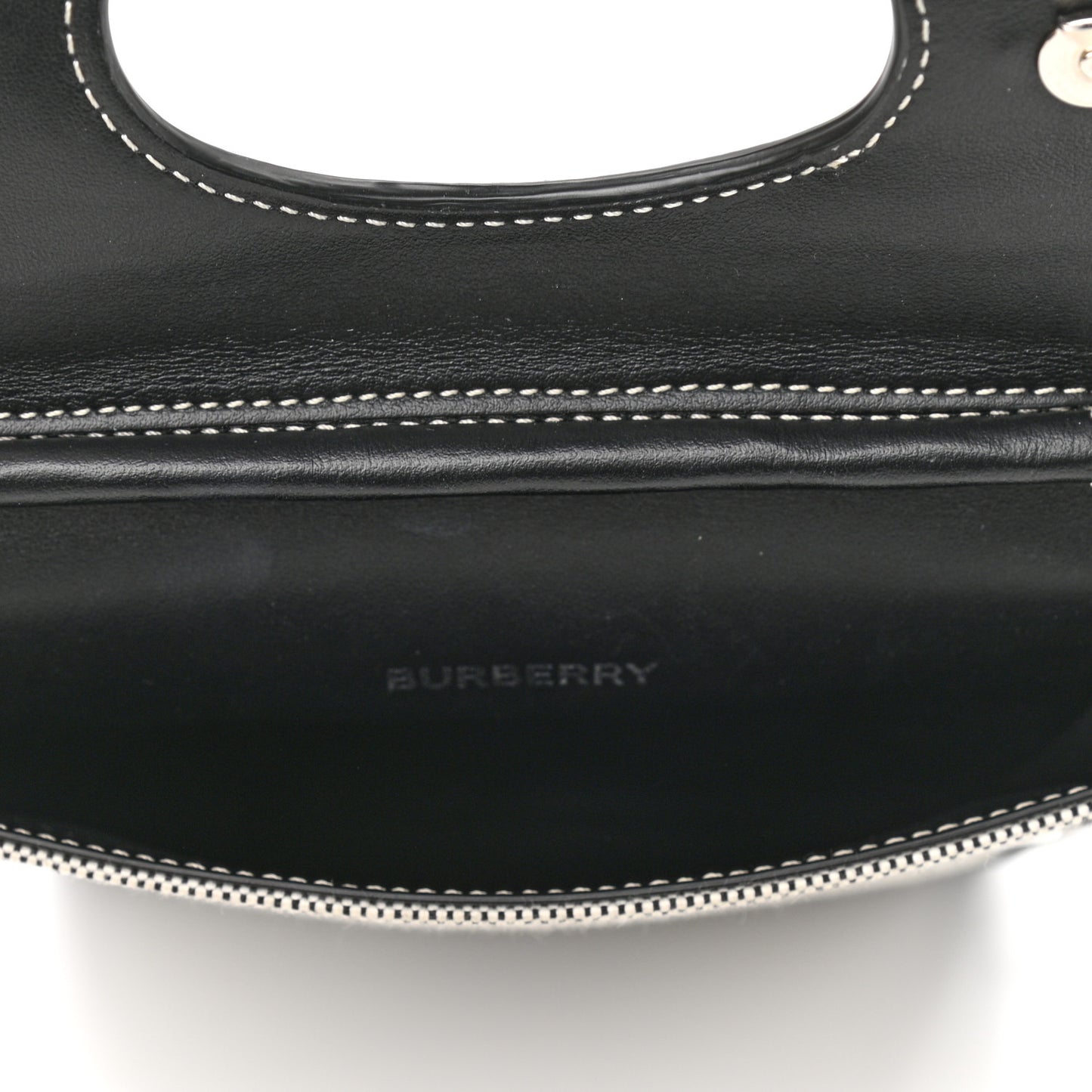 Cotton Canvas Calfskin Two Tone Phone Case Black