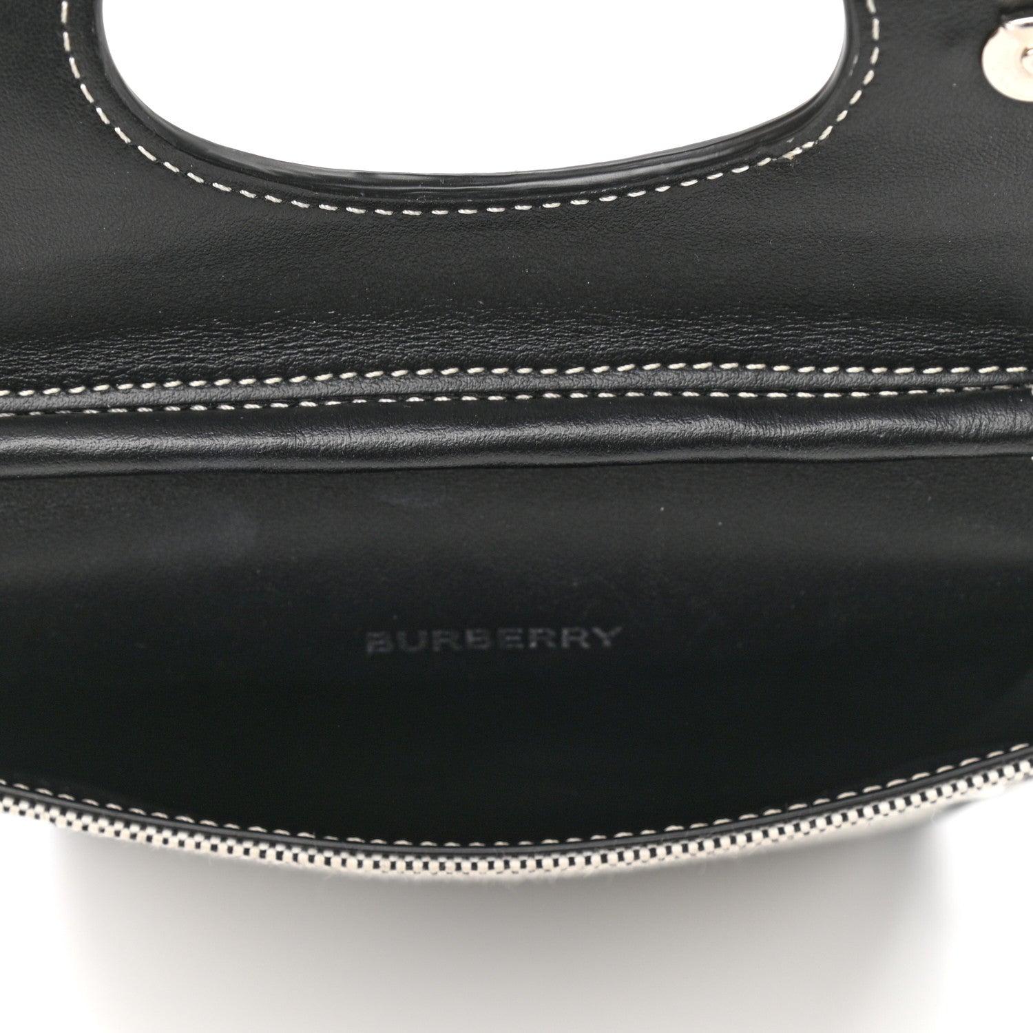 Burberry Cotton Canvas Calfskin Two Tone Phone Case Black 5 of 9