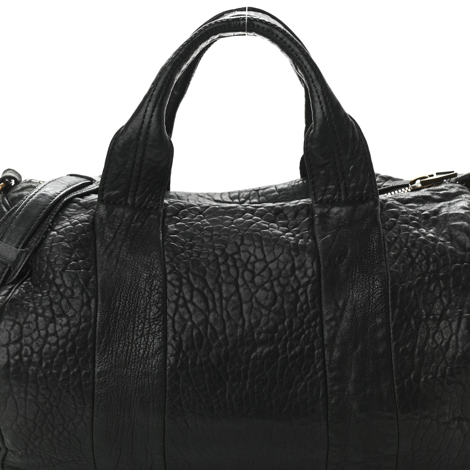 Alexander Wang Pebbled Lambskin Rocco Black Antique Brass Hardware 7 of 11