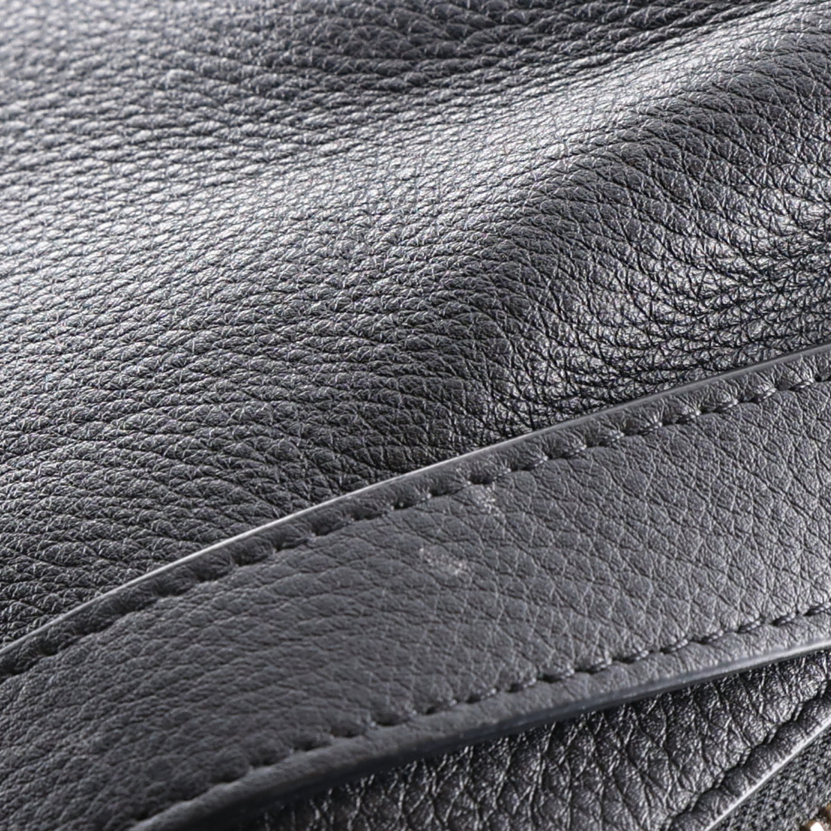 Supple Calfskin Large Romy Shoulder Bag Black