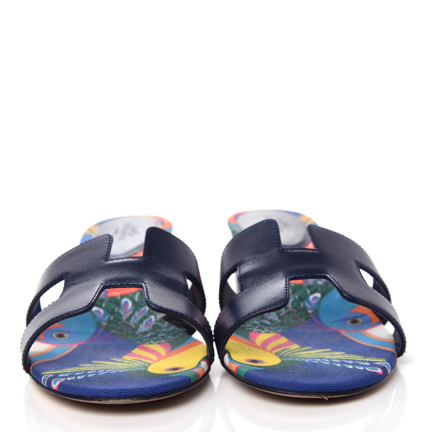 Calfskin Oasis Sandals 39.5 Bleu Indigo