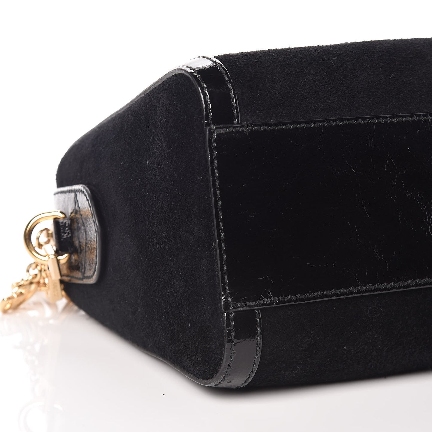 Suede Patent GG Web Medium Ophidia Boston Black