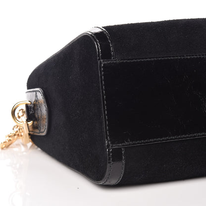 Gucci Suede Patent GG Web Medium Ophidia Boston Black 8 of 11
