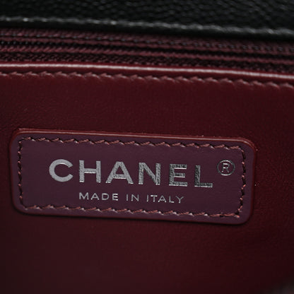 Chanel Caviar Chevron Quilted Small Coco Handle Flap So Black 5 of 9