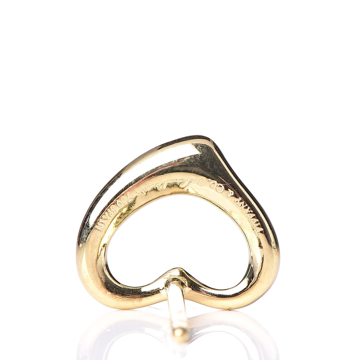 18K Yellow Gold 11mm Elsa Peretti Open Heart Earrings