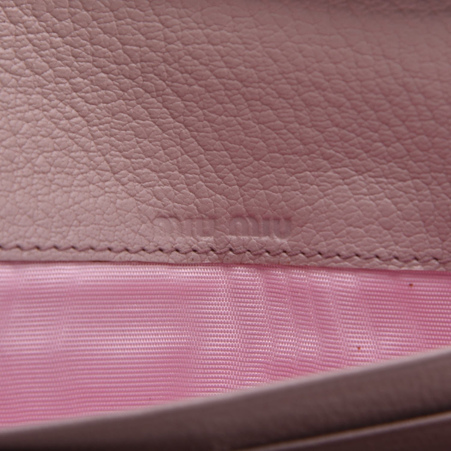 Miu Miu Goatskin Madras Flap Wallet Mughetto 6 of 9