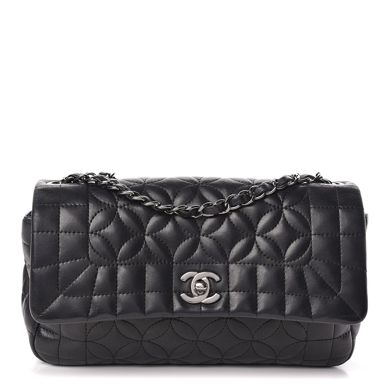 Chanel Lambskin Quilted Lady Graphic Flap Black 1 of 10
