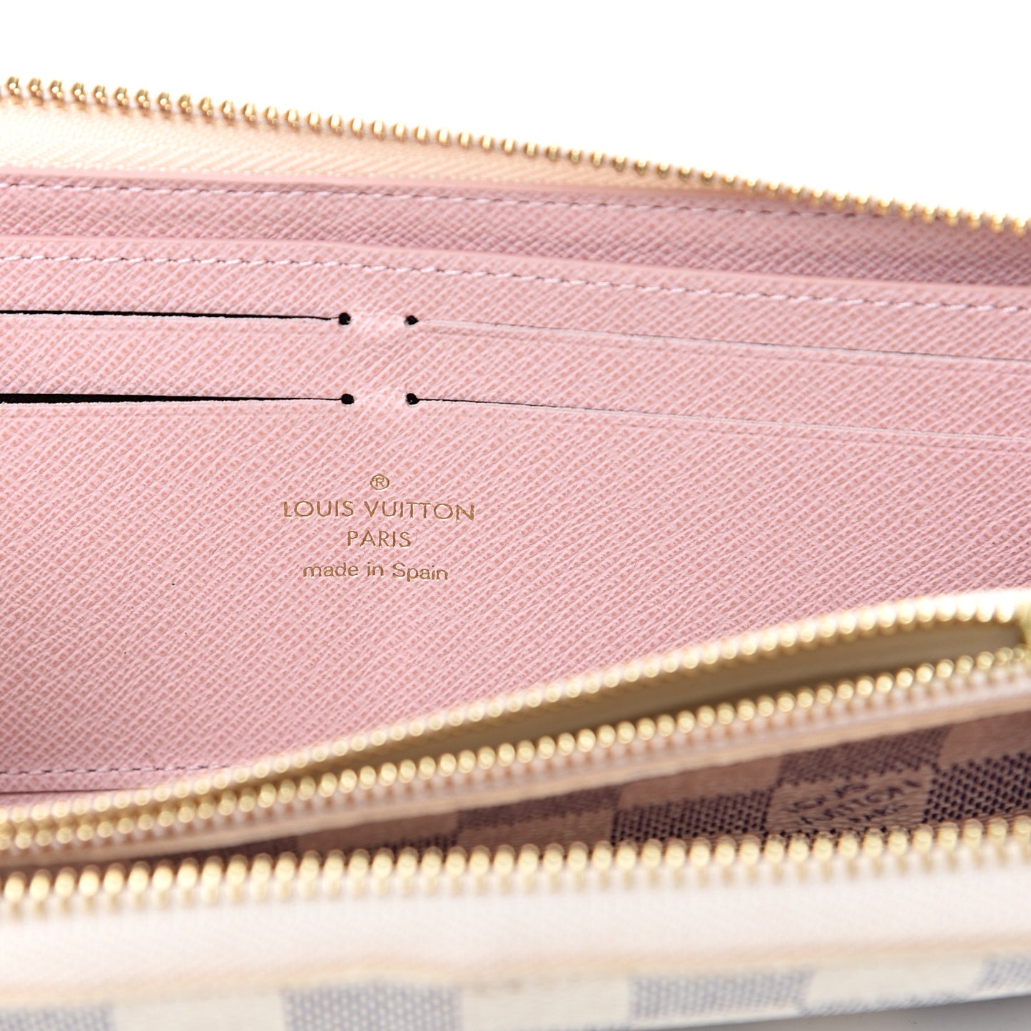 Damier Azur Clemence Wallet Rose Ballerine