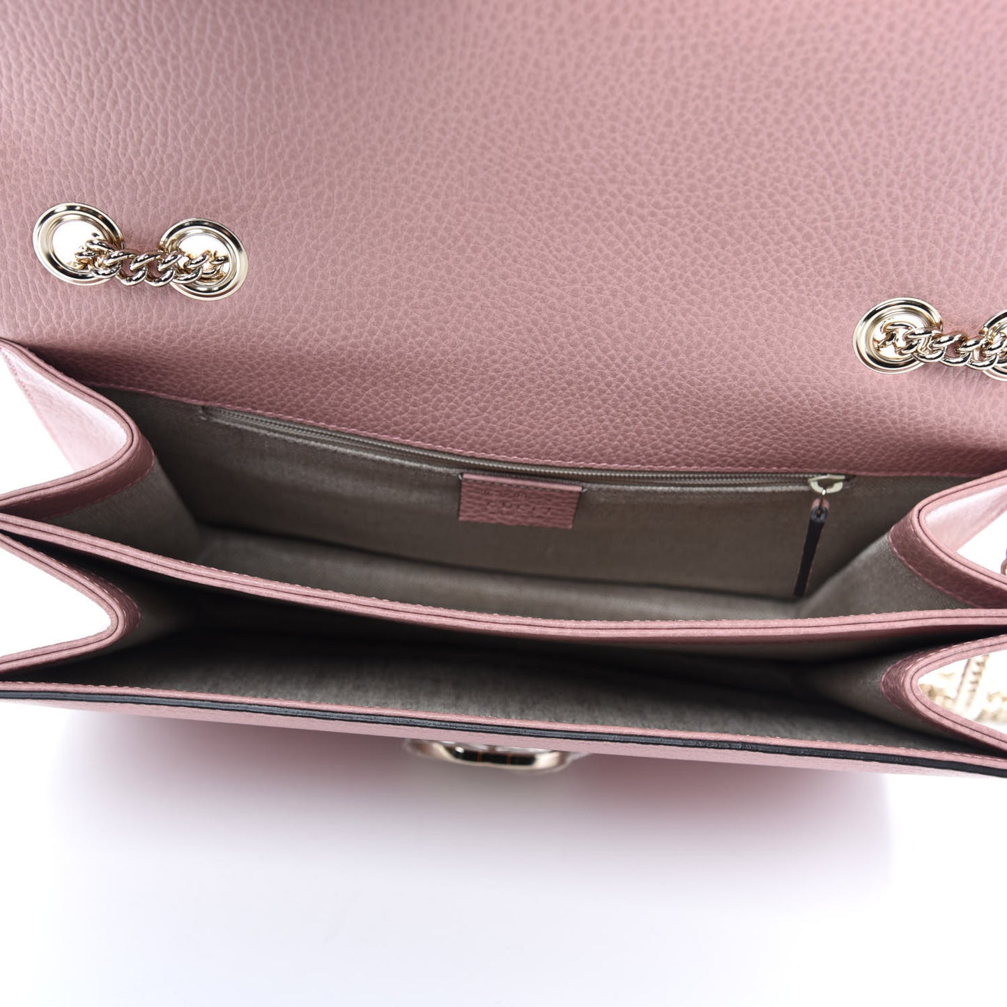 Dollar Calfskin Interlocking G Shoulder Bag Soft Pink