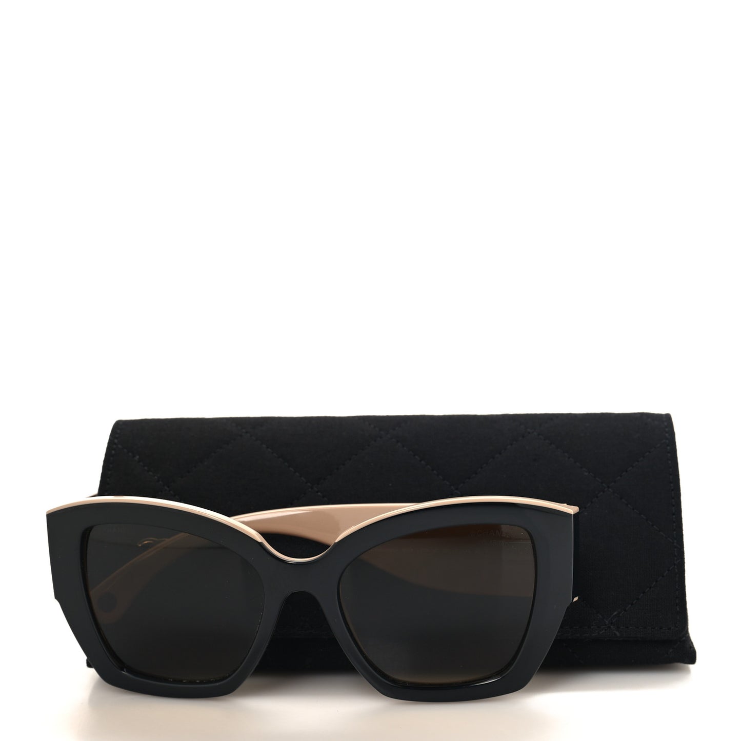 Acetate CC Butterfly Sunglasses 6058 Black Beige