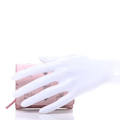 MCM Visetos Trifold Wallet Pink 2 of 9