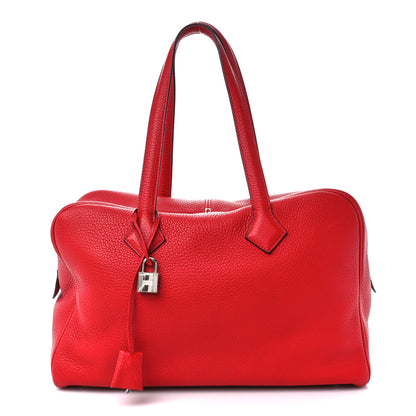 Hermes Taurillon Clemence Victoria II 35 Rouge Garance 1 of 13