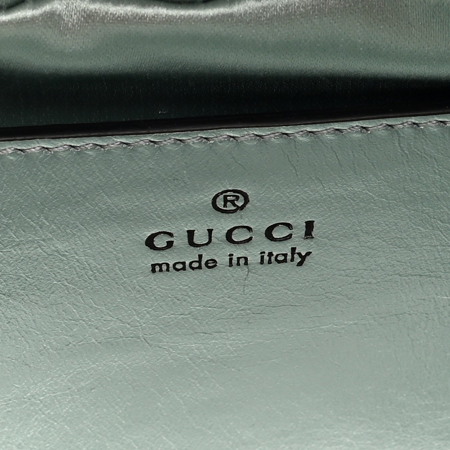 Gucci Iridescent Nappa Chevron Matelasse Small GG Marmont Chain Shoulder Bag Iridescent Salvy Green 6 of 10
