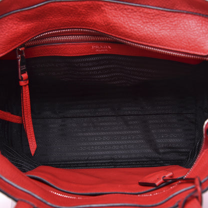 Prada Vitello Phenix Tote Rosso 5 of 10