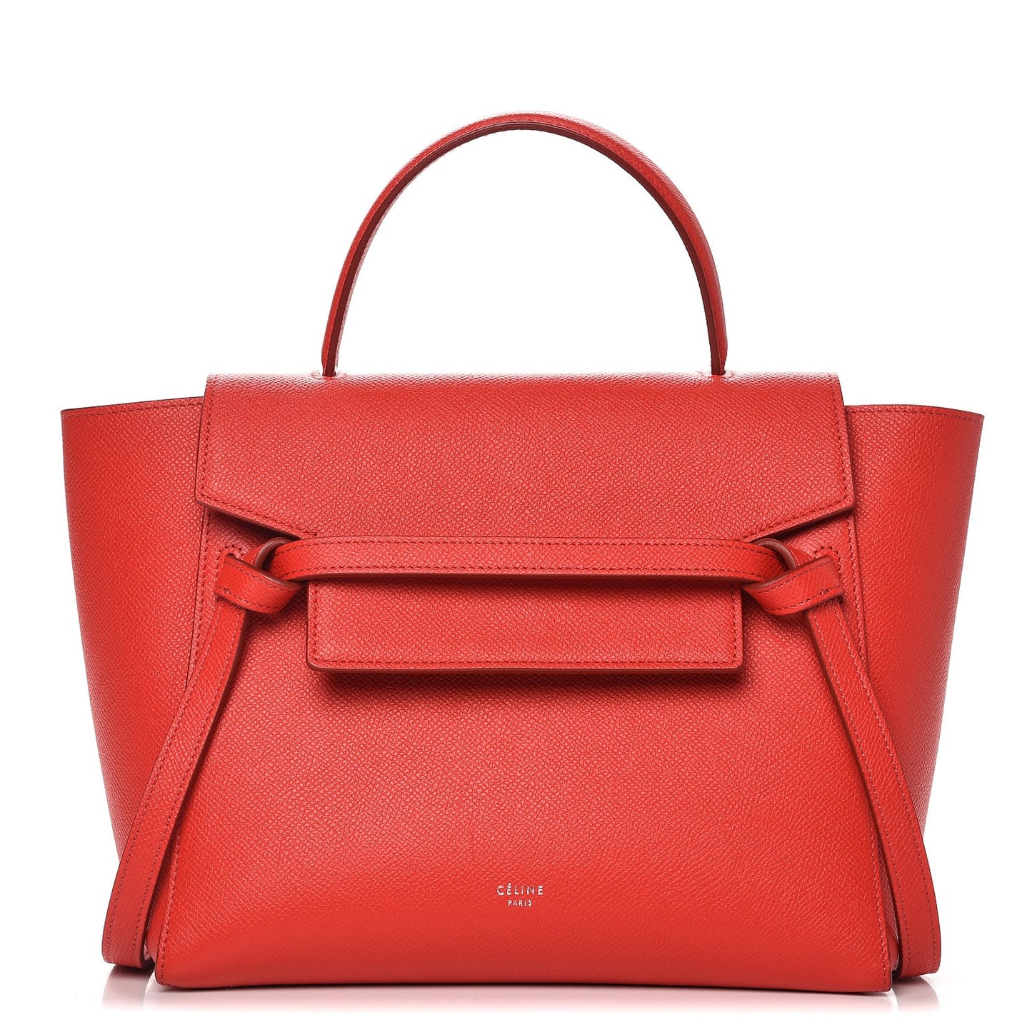 Baby Grained Calfskin Micro Belt Bag Bright Red