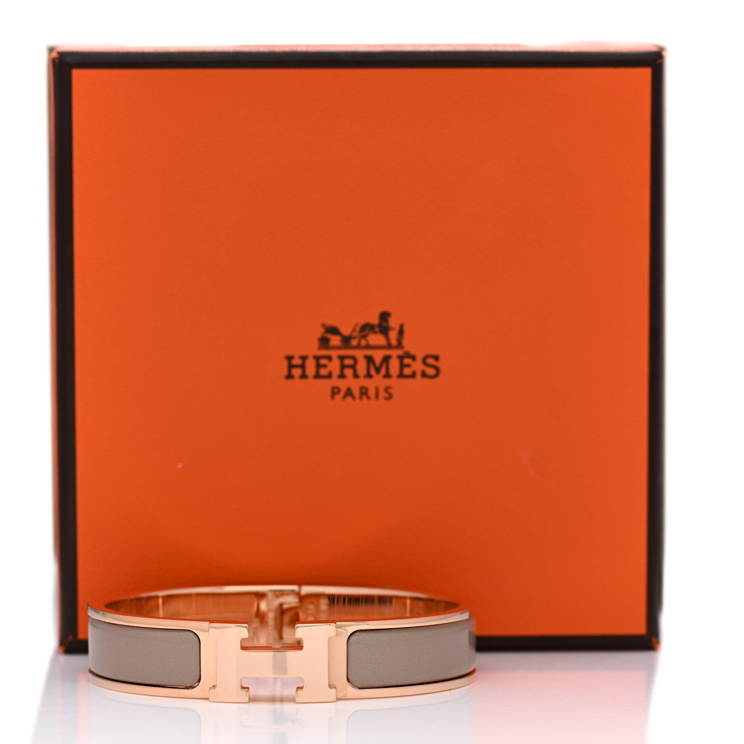 Hermes Enamel Narrow Clic Clac H Bracelet PM Marron Glace 3 of 6