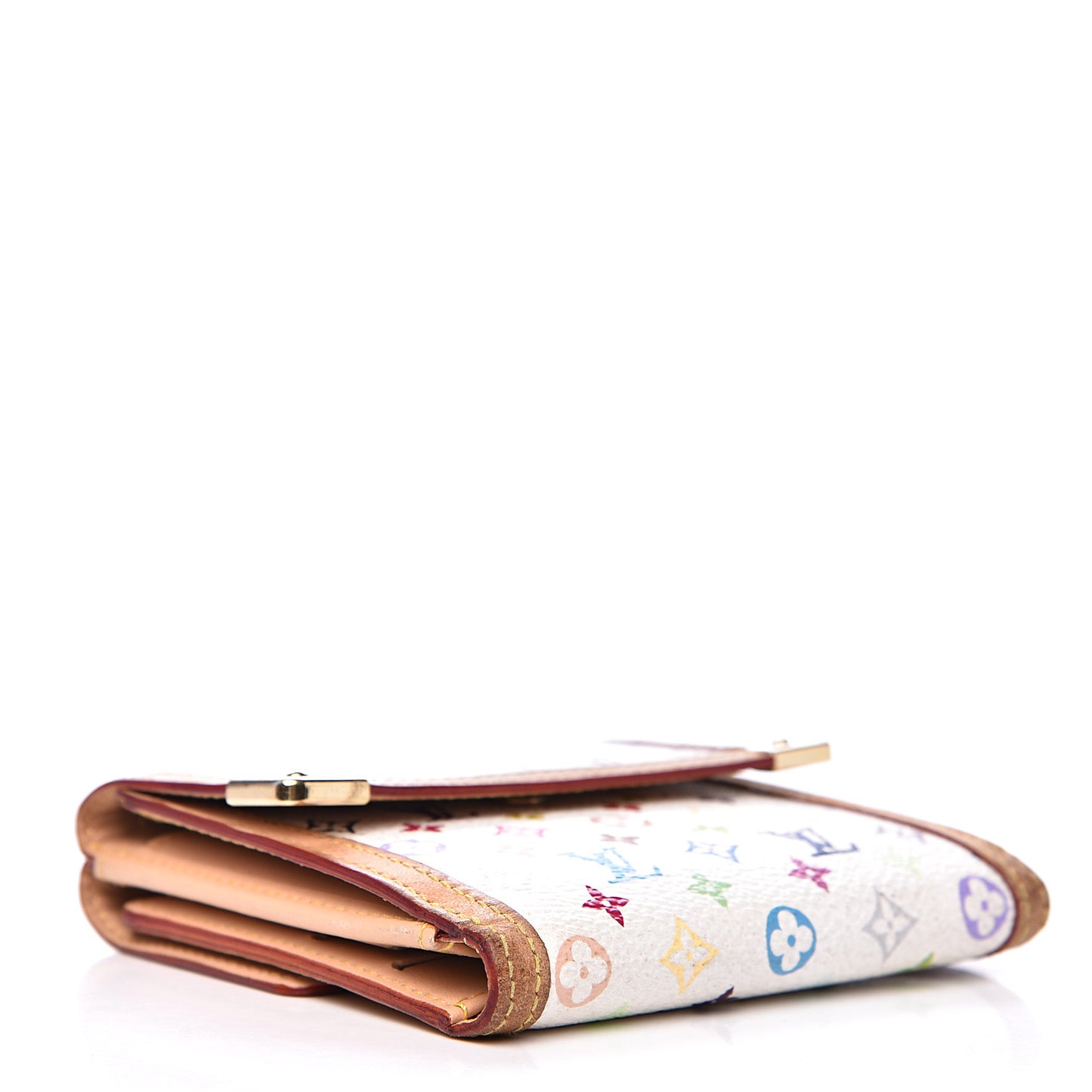 Monogram Multicolor Porte-Monnaie Billets Wallet White
