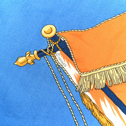 Hermes Cashmere Silk La Reale Giant Pointe Triangle Shawl 4 of 6