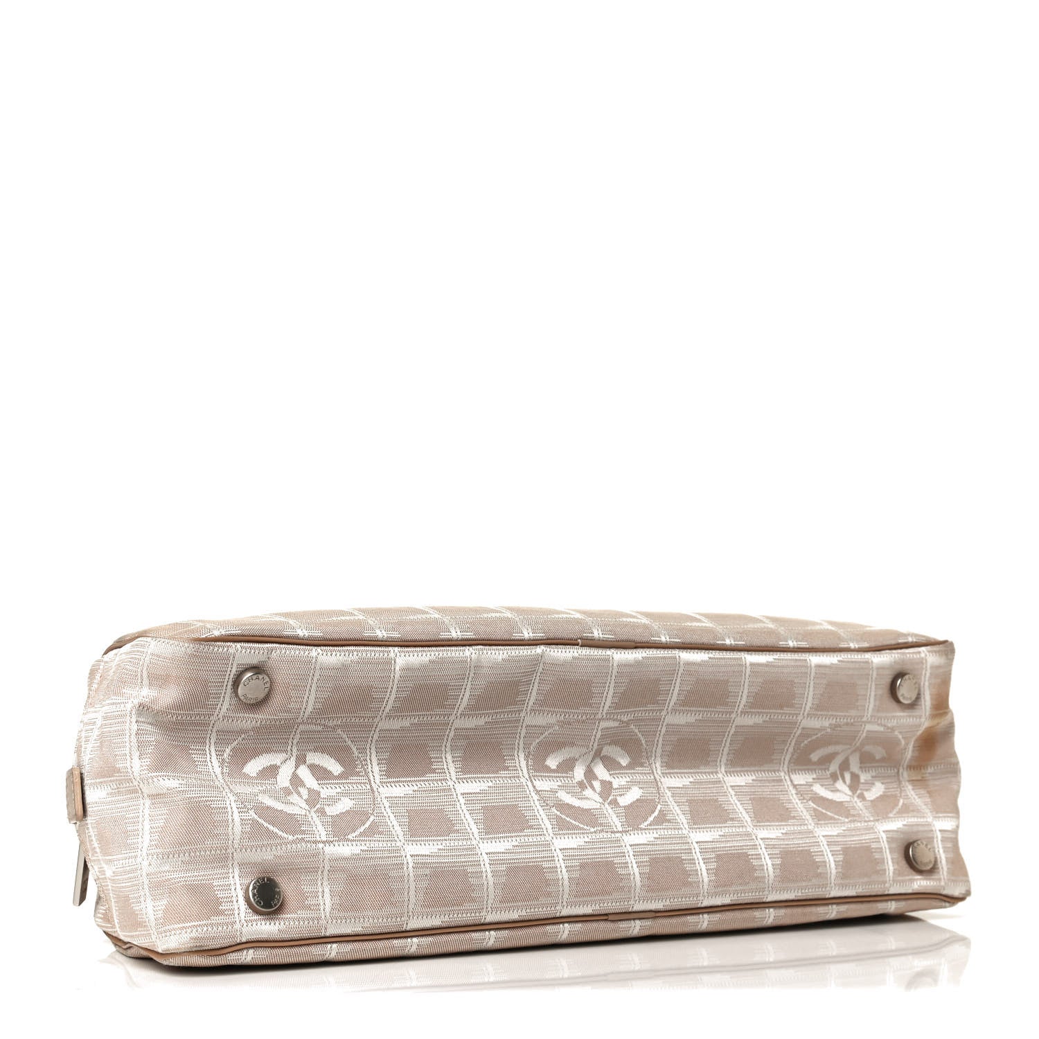 Chanel Nylon Travel Bowler Beige 4 of 13