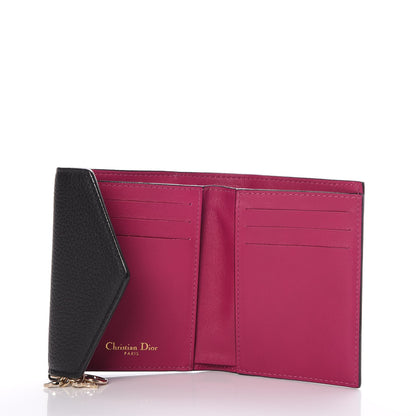 Christian Dior Bullcalf Diorissimo Medium Envelope Wallet Black 5 of 8