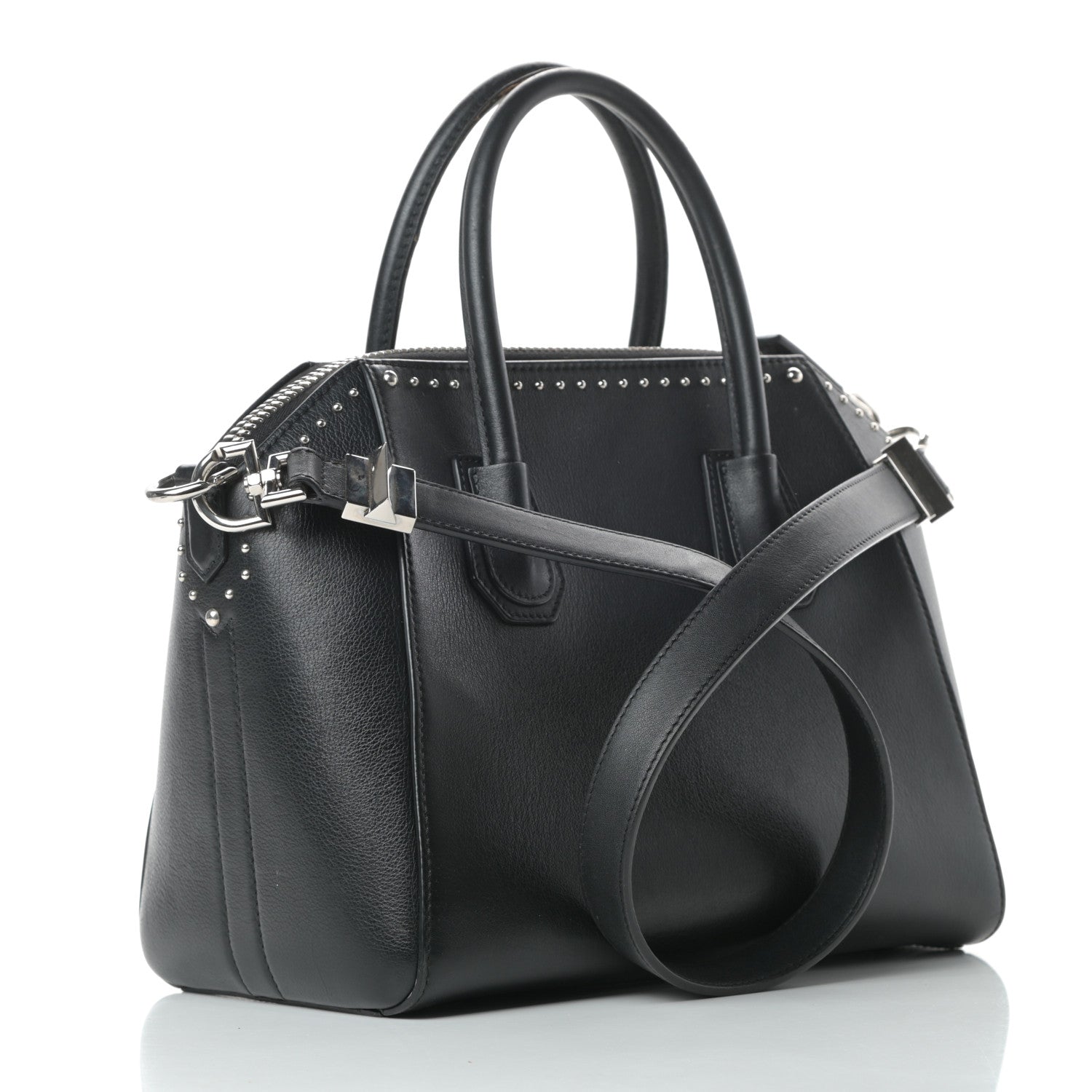 Givenchy Smooth Calfskin Small Studded Antigona Black 3 of 19