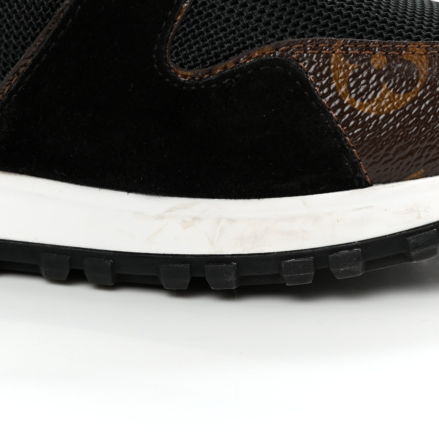 Louis Vuitton Suede Monogram Run Away Sneakers 37.5 Black 10 of 14