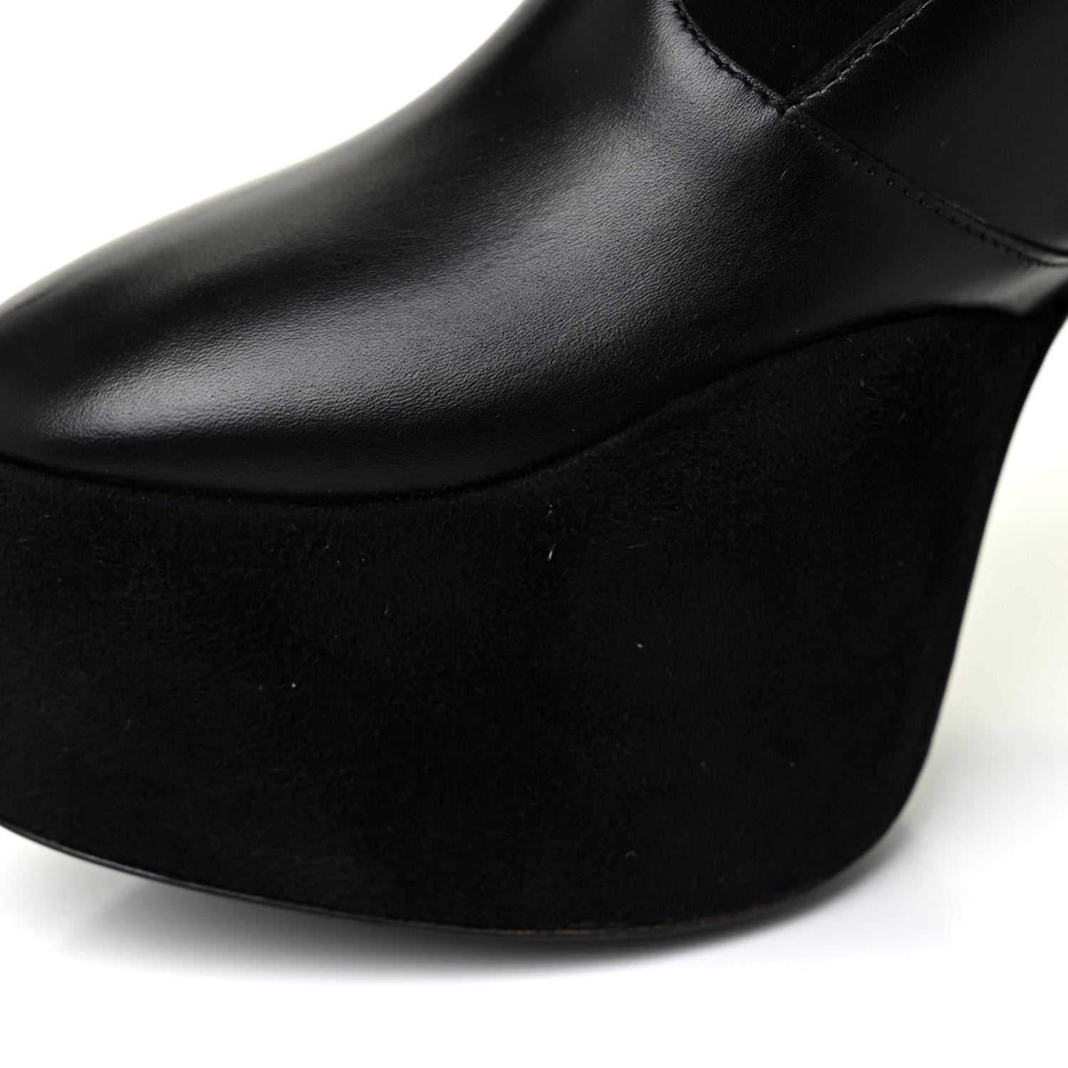 Louis Vuitton Suede Podium Platform High Boots 37 Black 11 of 16