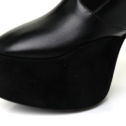 Louis Vuitton Suede Podium Platform High Boots 37 Black 11 of 16