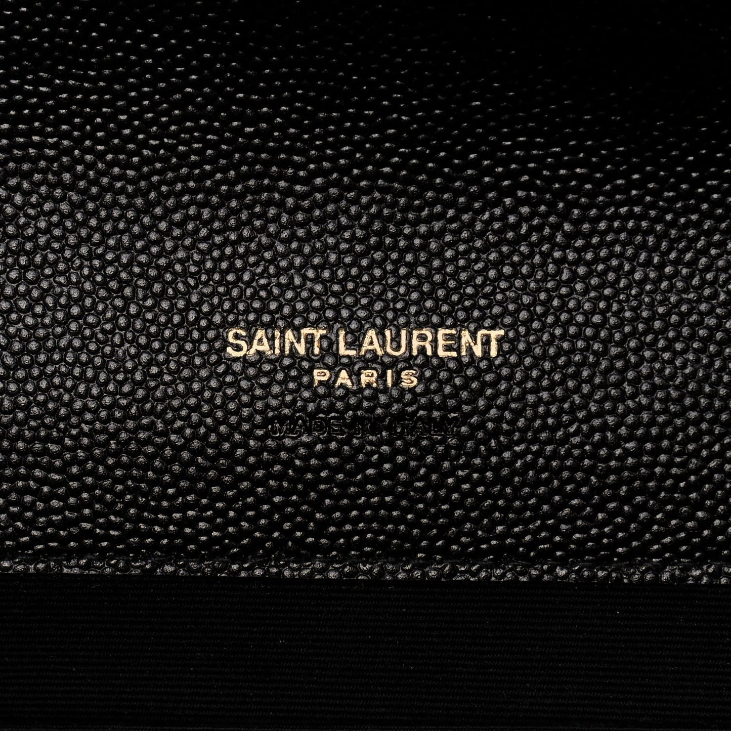 Grain De Poudre Textured Mixed Matelasse Triquilt Monogram Clutch Black