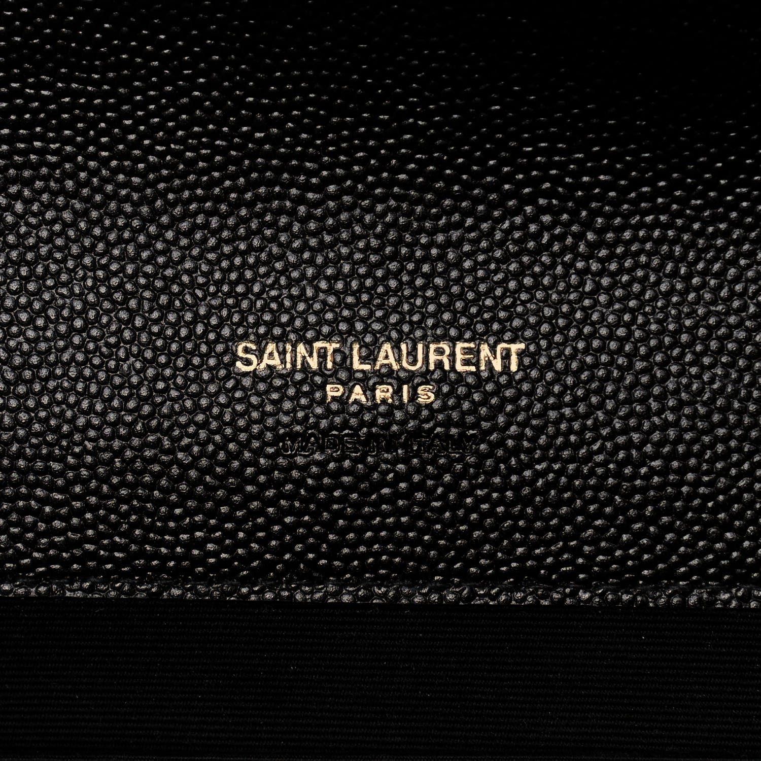 Saint Laurent Grain De Poudre Textured Mixed Matelasse Triquilt Monogram Clutch Black 6 of 12