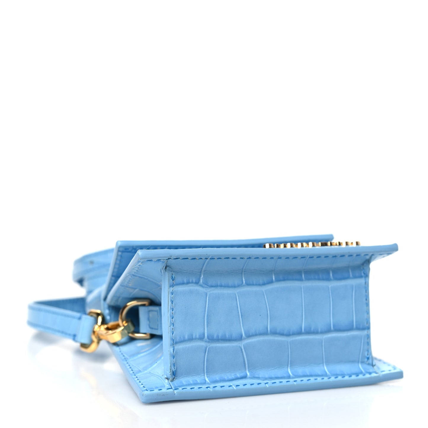 Calfskin Crocodile Embossed Le Chiquito Blue
