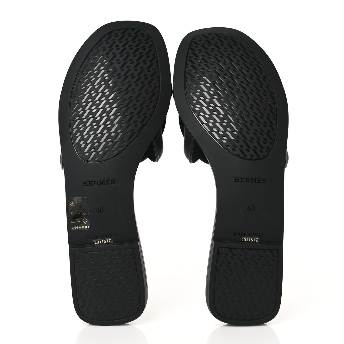 Rubber Aloha Sandals 40 Black
