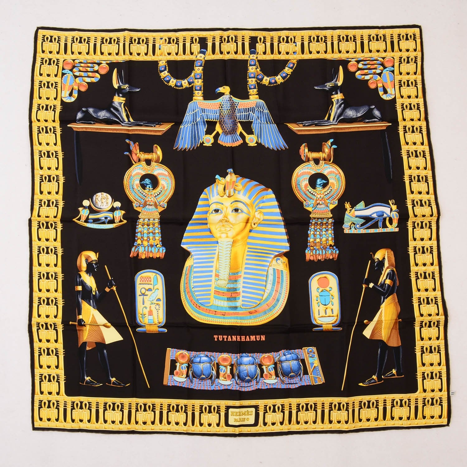 Hermes Silk Tutankhamun Scarf 90 2 of 5