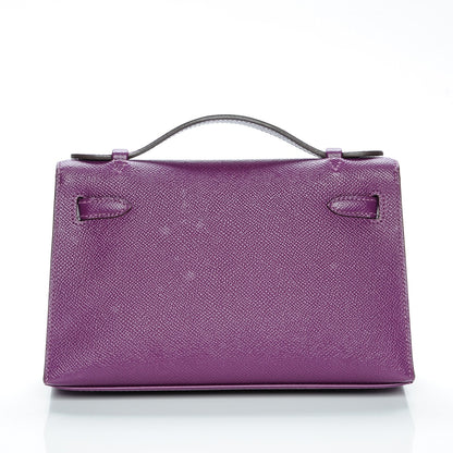 Hermes Epsom Kelly Pochette Clutch Anemone 4 of 20