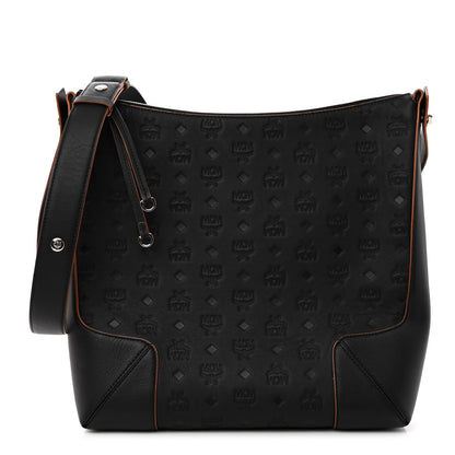 MCM Calfskin Ottomar Monogram Large Klara Hobo Black 1 of 10