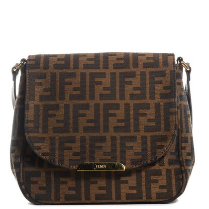 Fendi Zucca Vitello Artic Small Messenger Bag Tobacco Castagna 1 of 10